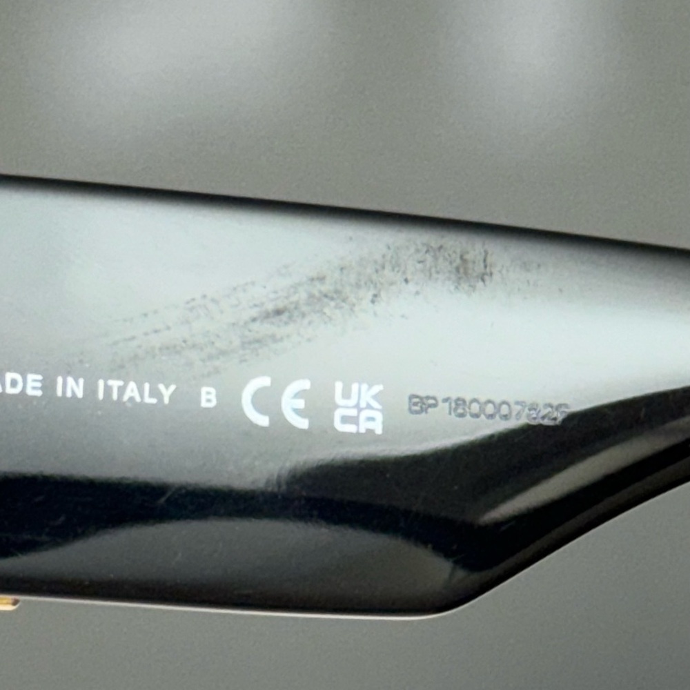 Miu Miu Black Oval Sunglasses with Gold Logo Temples - Picture 12 of 14